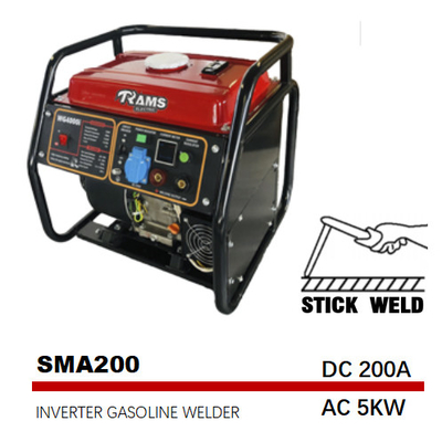 200A Portable Petrol Stick Welding Generator Hand Start 15L Fuel Tank