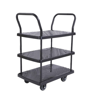 1000mm High No Guardrail Double Handrail multi tier kitchen trolley SIlENT TPR Material