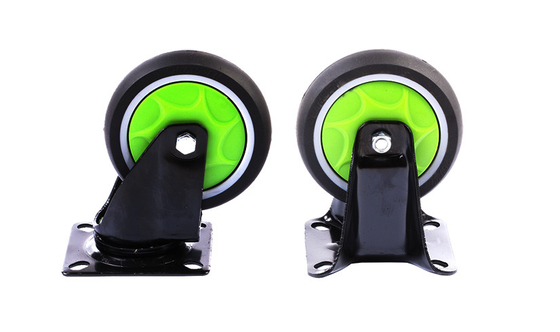 4 Inch Mute Heavy Duty Trolley Cart Wheel Harmless Rubber Material