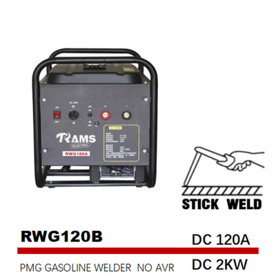160A Gas Powered Portable Stick Welder Generator 170F Arc Welder Medium Frequency