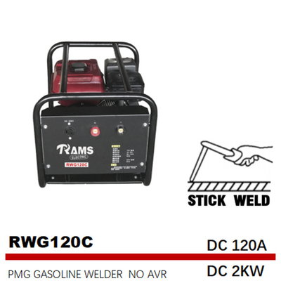 DC 2kw Portable Welder Generator Gasoline Tank 3.6L 120A PMG