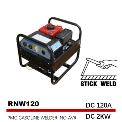DC 2kw 170F Stick Welding Generator 3.6L Gas Tank 120A Medium Frequency