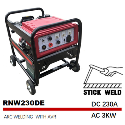 230A DC 1.6kw Diesel Arc Welder Medium Frequency SMAW Welding Set