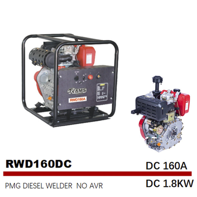 DC 1.8kw 3.5L Single Phase Diesel Generator Medium Frequency